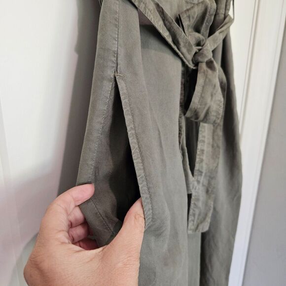 Bella Dahl green short sleeve Size S Jump suit with pockets & waist belt 017 - Picture 6 of 14